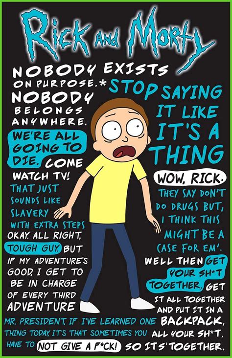 rick and morty quotegraphics morty is just trying to get through puberty but his grandpa… rick