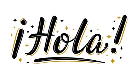 Isolated Vector Hola Lettering Stock Illustration Download Image Now