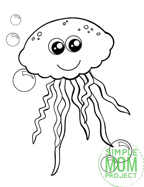 Free Printable Jellyfish Coloring Page Simple Mom Project