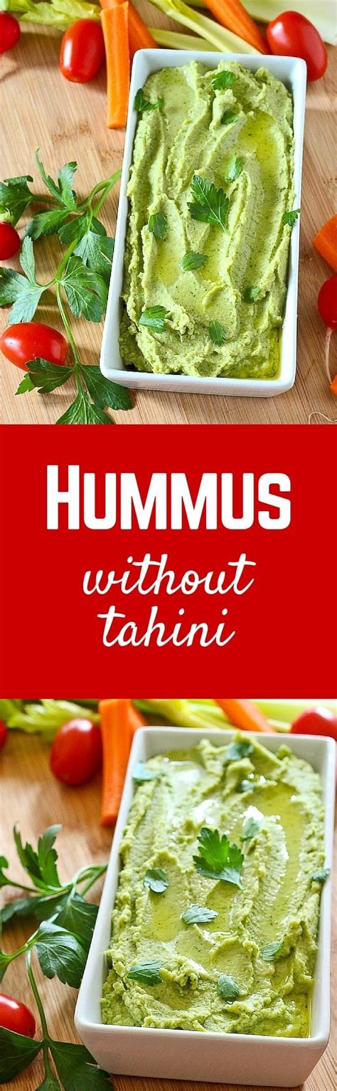 After trying to make hummus without tahini, i came up with this recipe that tastes 10 times better than the stuff you get at the store. Hummus without Tahini (Sesame & Nut Free) | Recipe | Easy ...