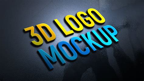 How To Make 3d Logo Mockup Photoshop Tutorial Youtube