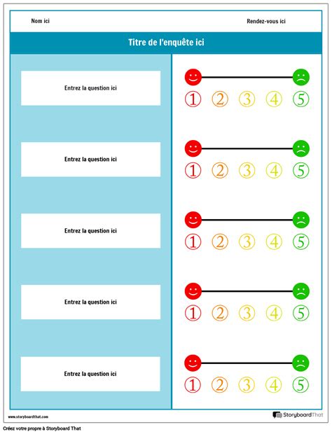 nouveau modèle d enquête créer une page 2 storyboard