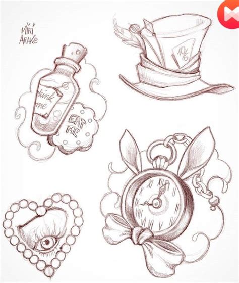 Pin By Karla Sabrina On Dibujos Wonderland Tattoo Alice And