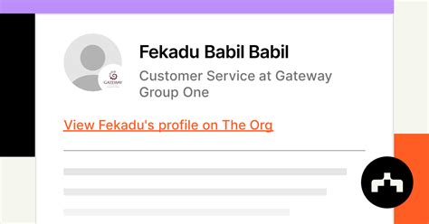 Fekadu Babil Babil Customer Service At Gateway Group One The Org