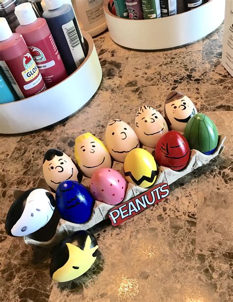 Peanuts Gang Painted Easter Eggs Easter Eggs Easter Egg Painting Easter Fun