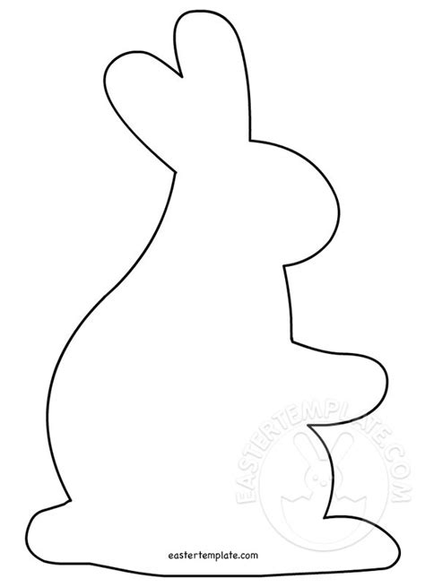 Easter Bunny Outline Printable Template  Clipartix