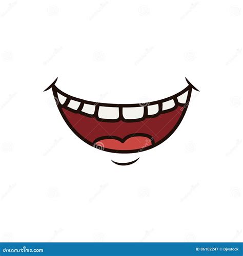 Mouth Laughing Cartoon Stock Illustration Illustration Of Cheerful