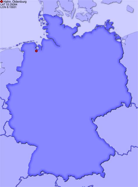 Location Of Hahn Oldenburg In Germany Places In