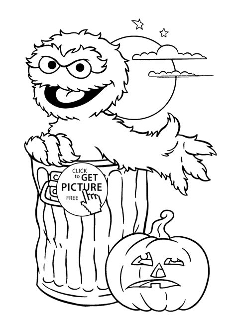 Halloween coloring page for kids, printable free - Happy Halloween