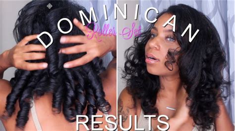 Roller set on natural hair and dominican blow out (@lucys_salon) report. DOMINICAN ROLLER SET RESULTS ON KINKY HAIR - YouTube