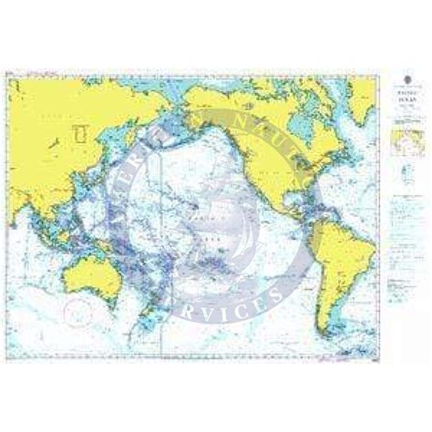 British Admiralty Nautical Chart 4002 A Planning Chart For The Pacific