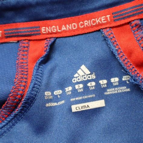 Adidas England Cricket Shirt Blue Kids Boys Size Depop