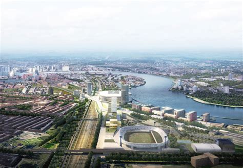 Feyenoord city is een gezamenlijk initiatief van feyenoord rotterdam n.v. Ontwerp OMA/David Gianotten voor nieuw stadion Feyenoord ...
