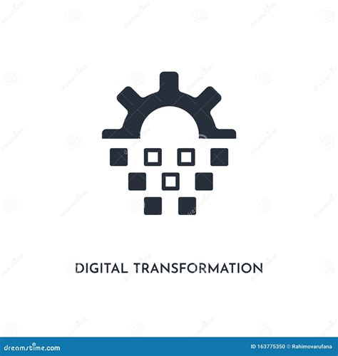 Digital Transformation Icon Simple Element Illustration Isolated