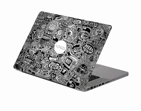 Black Cartoon Collection Laptop Decal Sticker Skin For Macbook Air Pro