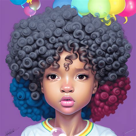 Charming And Vibrant African American Brown Skin Girl · Creative Fabrica