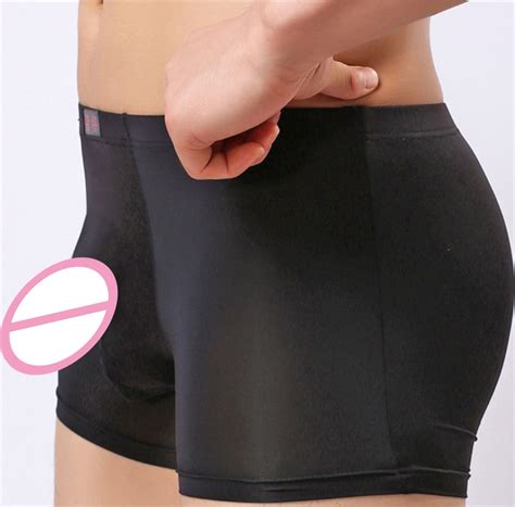 Breathable Ice Silk Boxer Shorts Men Pouch Trunks Sex Underpants