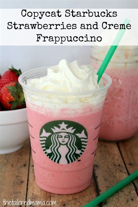 Copycat Starbucks Strawberries And Crème Frappuccino Nerdy Foodie Mom