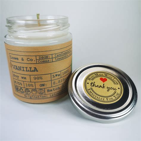 vanilla jar candle lowe and co 100 natural soy wax