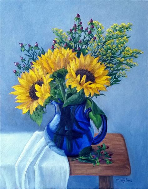 Sunflowers Sunflower Print Oil Painting Flower Painting Etsy