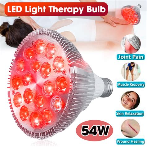 E27 54w Red And Near Infrared Led Light Therapy Bulb 660nm 850nm Anti