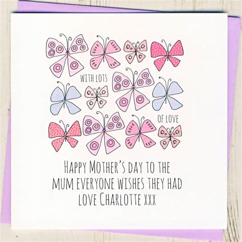 Personalised Butterfly Mothers Day Card By Eggbert And Daisy