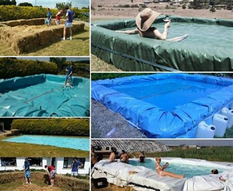 Diy Tutorial Showing How To Make A Hay Bale Swimming Pool Pictures