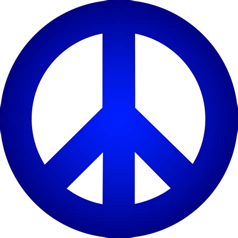 Blue Peace Sign Free Clip Art Clip Art Library