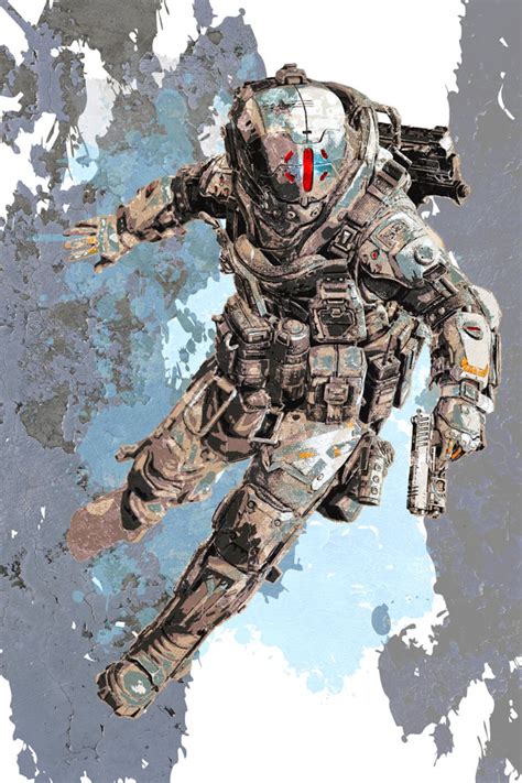 Titanfall 2 Commander Kane Militia Pilot Fan Art Poster Etsy