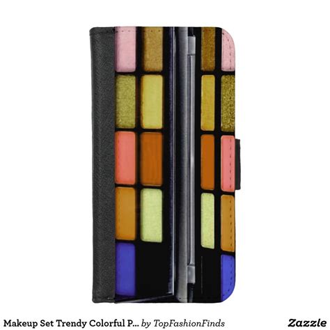 Makeup Set Trendy Colorful Palette Iphone Wallet Case