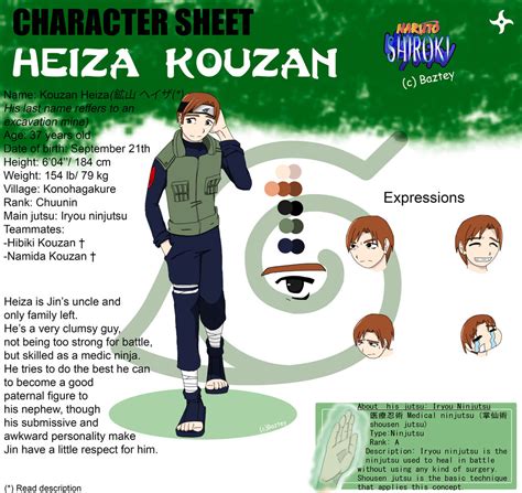 Naruto Oc Sheet Heiza Kouzan By Baztey On Deviantart