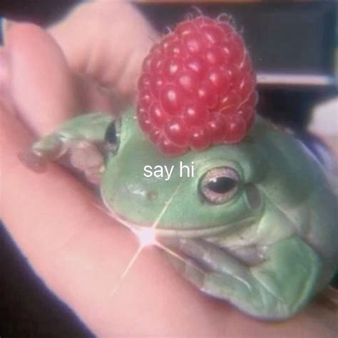 Cute Frog With Raspberry
