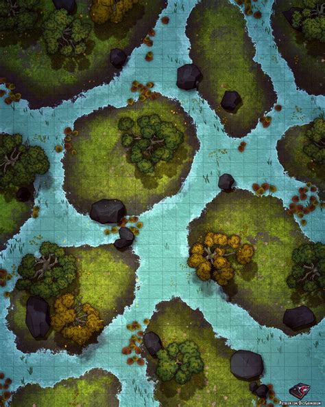 Forest Islets Dandd Map For Roll20 And Tabletop Dice Grimorium