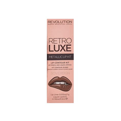 Revolution Retro Luxe Metallic Lip Kit Sovereign Beauty Mind Ll Beauty And Cosmetics Store In