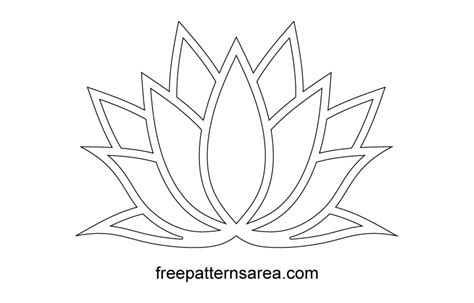 Lotus Flower Template Free Printable