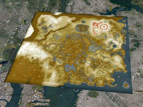 Zelda Breath Of The Wild Map Size Compared To New York City Gaming