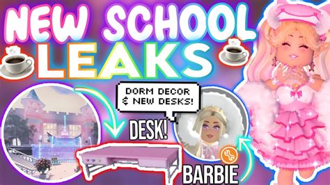 New School Leaks ⚠️ New Dorm Customization New Desks Cute Decor 😱 Roblox Royale High Update