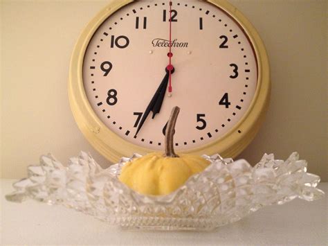 Maybe you would like to learn more about one of these? Retro yellow clock. | Yellow clocks, Clock, Wall clock