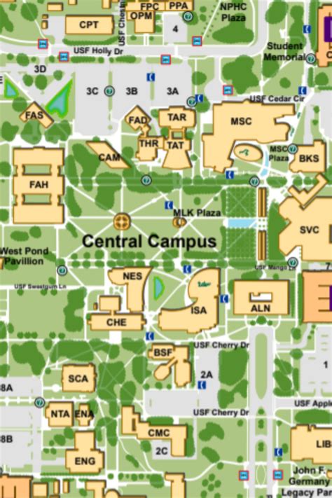 Usf Campus Map Campus Map Campus Student Resources