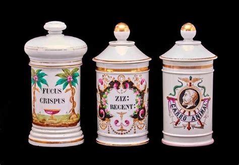 3 French Porcelain Apothecary Jars Mar 19 2017 Turner Auctions