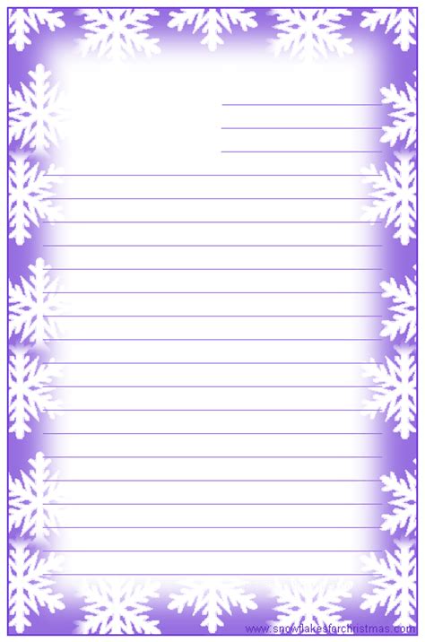 Free Printable Christmas Snowflake Writing Paper Ela Pinterest