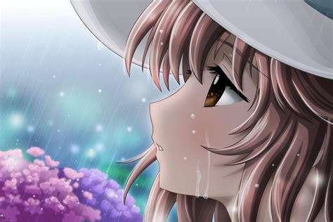 Sad Anime Girl Crying Alone