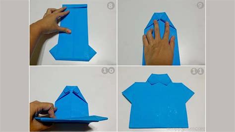 How To Make A Diy Origami Paper Shirt Step By Step Youtube