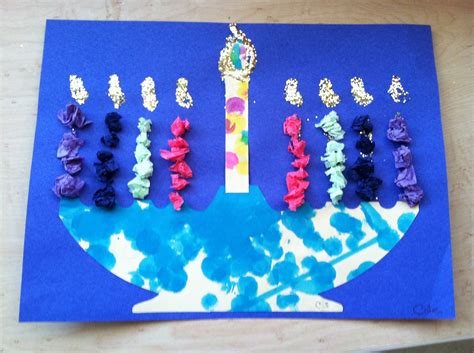 New Spin On Menorah Craft Hannukah Crafts Preschool Crafts Hanukkah Art