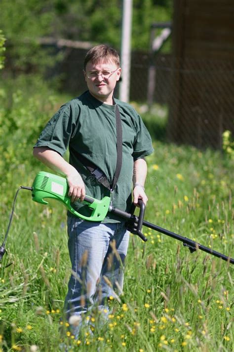 Lawnmower Man Stock Photo Image Of Outdoors Trimmer 20116554