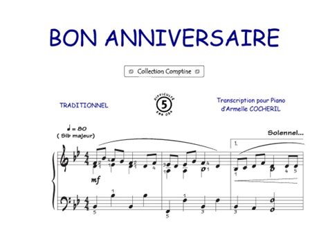 Joyeux Anniversaire Au Piano