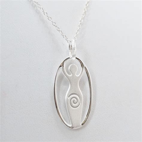 Fertility Goddess Necklace In 925 Sterling Silver Goddess Necklace