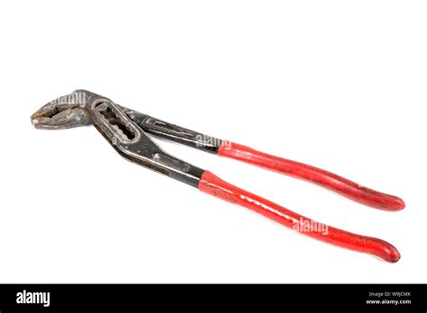 A Pair Of Gas Pliers Isolated On A White Background Stock Photo Alamy