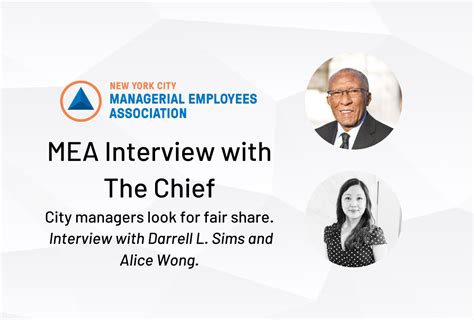 Mea Interview In The Chief Nyc Mea Nyc Managerial Employees