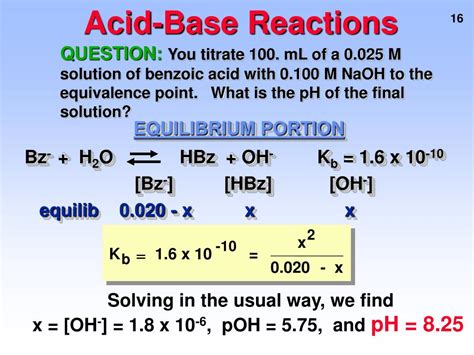 Ppt Acid Base Reactions Powerpoint Presentation Id369078